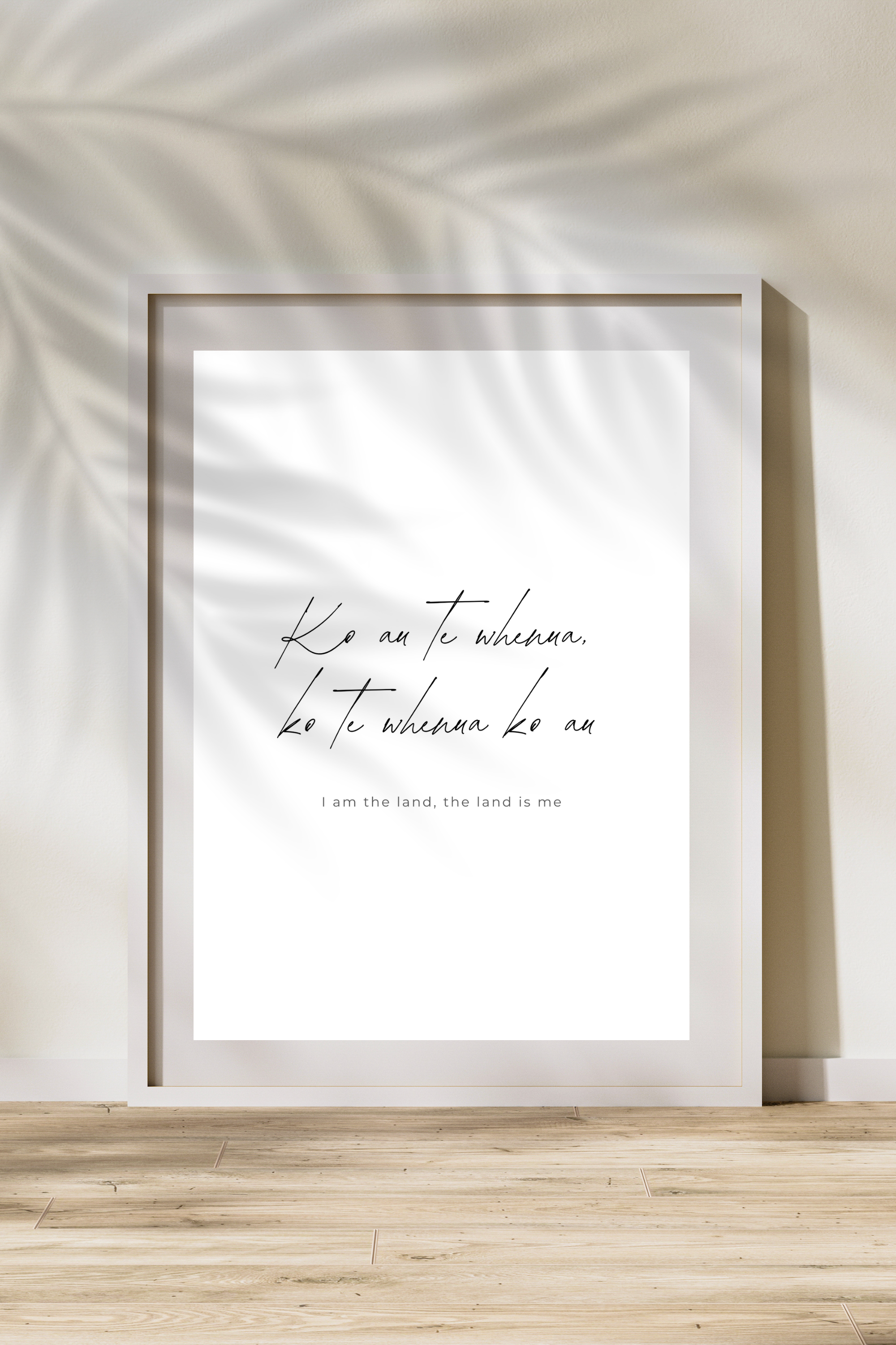 "Ko au te whenua, ko te whenua ko au" Print