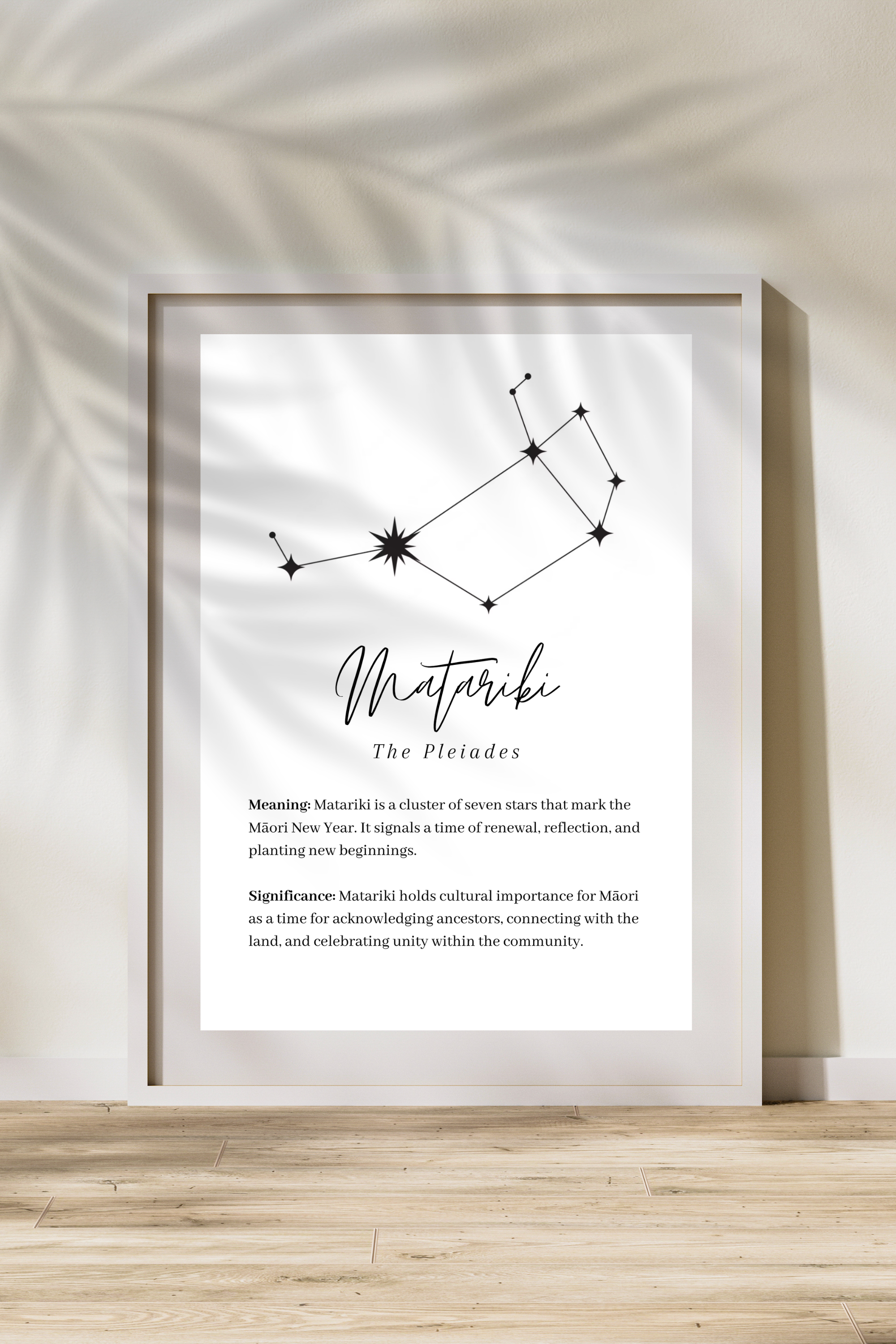 Matariki (The Pleiades) Constellation Print