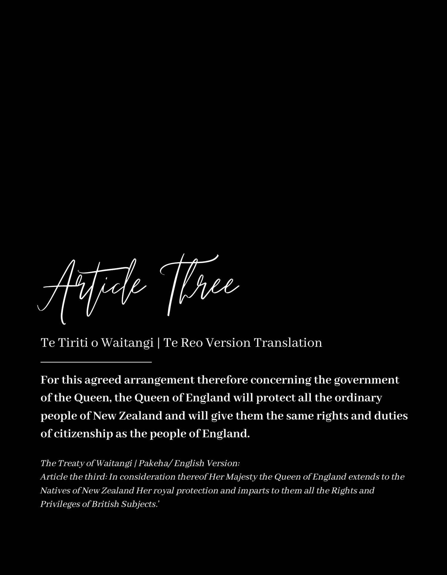 Te Tiriti o Waitangi Free Article Prints