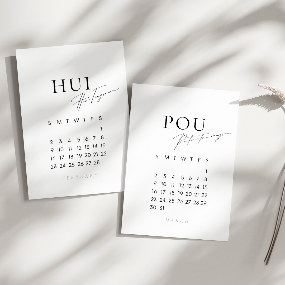 2025 Māori Calendar Cards + Stand