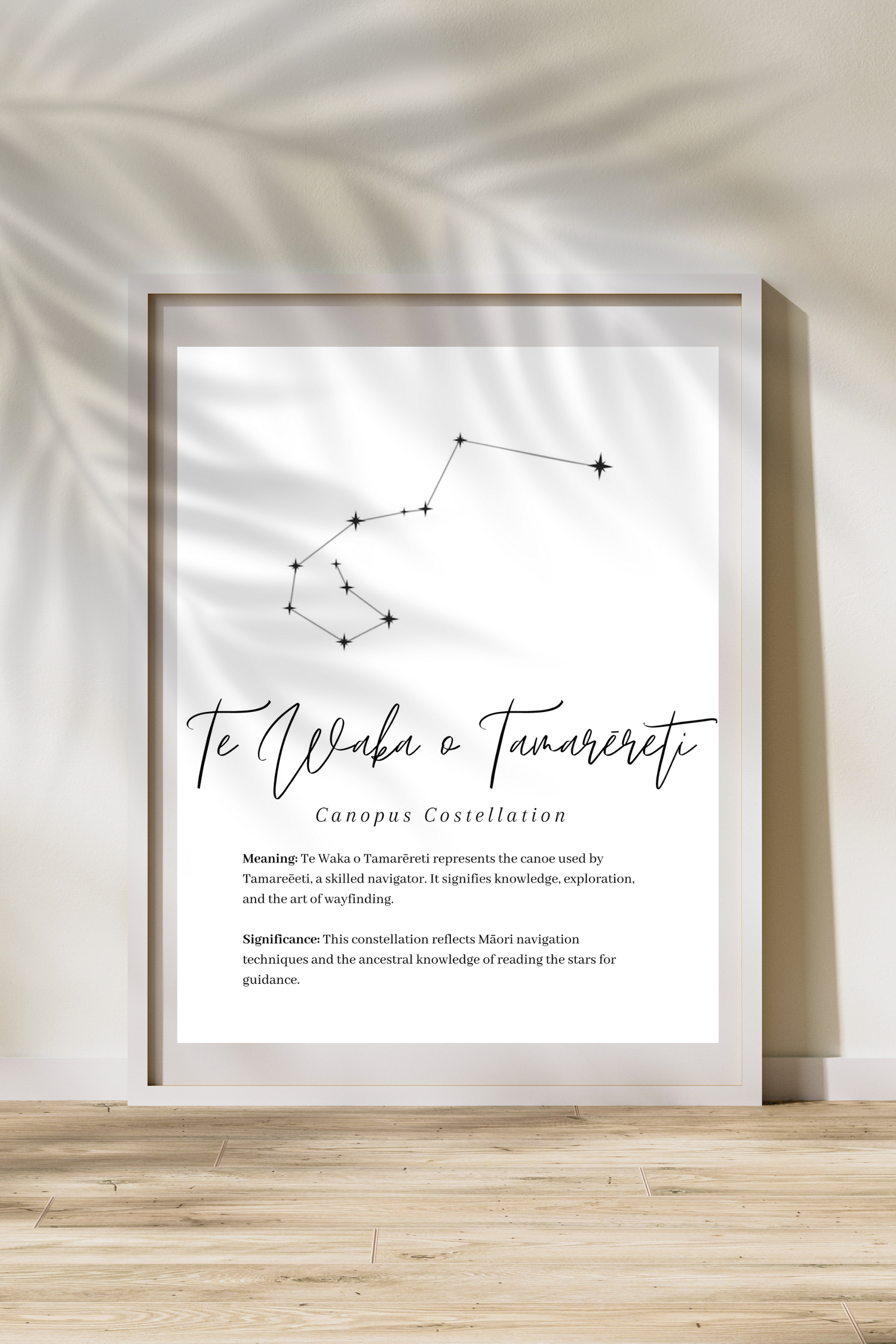 Te Waka o Tamarēreti (Canopus) Constellation Print