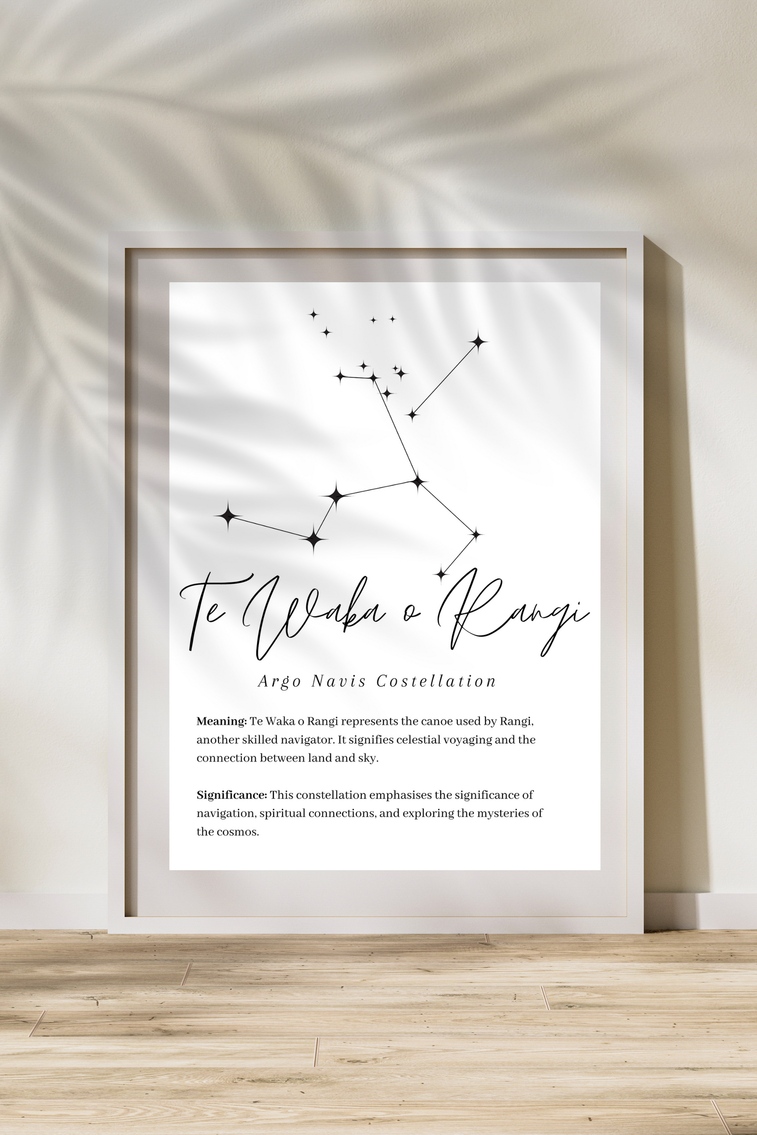 Te Waka o Rangi (Argo Navis) Constellation Print